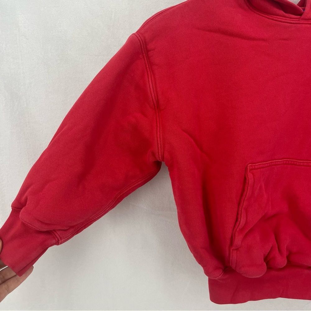 Yeezy kids boys girls red hoodie sweatshirt size small 6-7 pullover - Picture 8 of 10
